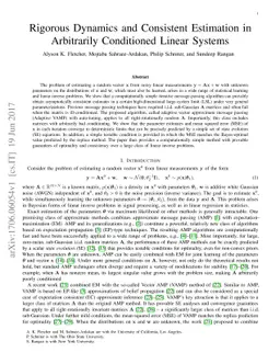 Rigorous Dynamics and Consistent Estimation in Arbitrarily Conditioned
  Linear Systems