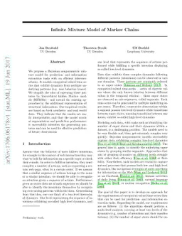 Infinite Mixture Model of Markov Chains