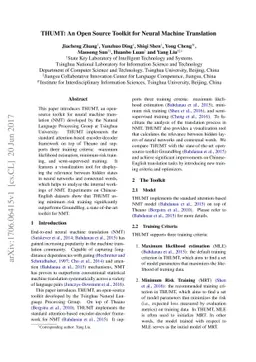 THUMT: An Open Source Toolkit for Neural Machine Translation