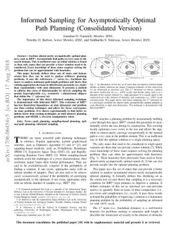 Informed Sampling for Asymptotically Optimal Path Planning (Consolidated
  Version)