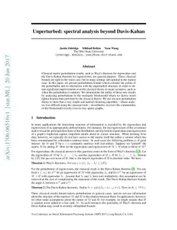Unperturbed: spectral analysis beyond Davis-Kahan