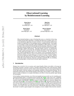 Observational Learning by Reinforcement Learning