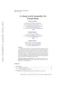 A sharp oracle inequality for Graph-Slope