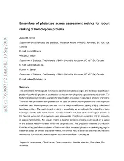 Ensembles of phalanxes across assessment metrics for robust ranking of
  homologous proteins