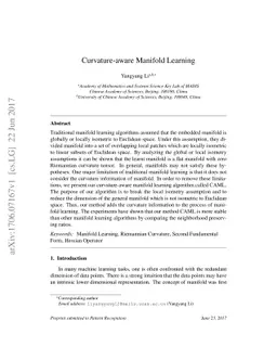 Curvature-aware Manifold Learning