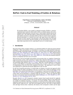 RelNet: End-to-End Modeling of Entities & Relations