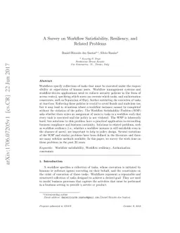 A Survey on Workflow Satisfiability, Resiliency, and Related Problems