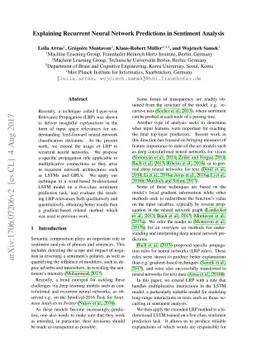 Explaining Recurrent Neural Network Predictions in Sentiment Analysis