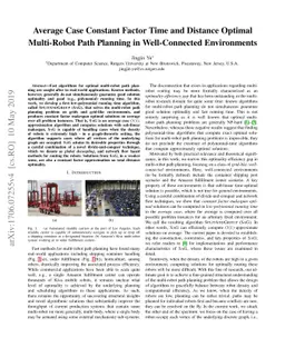 Average Case Constant Factor Time and Distance Optimal Multi-Robot Path
  Planning in Well-Connected Environments