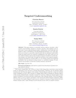 Targeted Undersmoothing