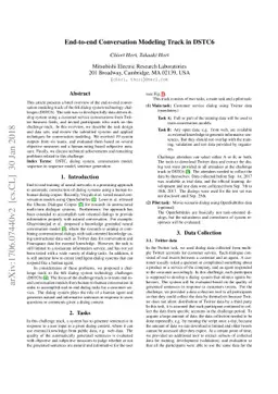 End-to-end Conversation Modeling Track in DSTC6