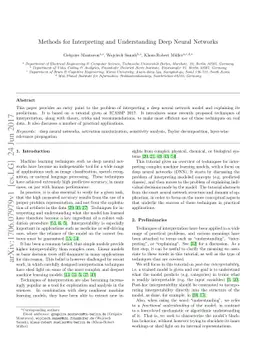 Methods for Interpreting and Understanding Deep Neural Networks
