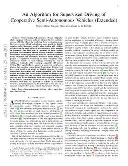 An Algorithm for Supervised Driving of Cooperative Semi-Autonomous
  Vehicles (Extended)