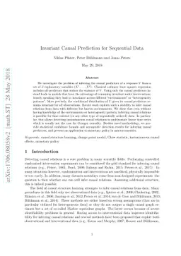 Invariant Causal Prediction for Sequential Data
