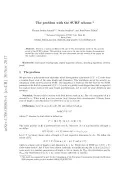 The problem with the SURF scheme