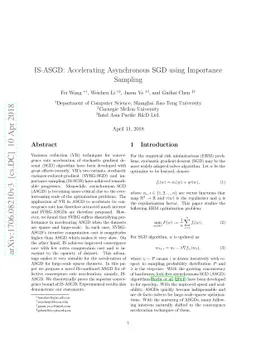 IS-ASGD: Accelerating Asynchronous SGD using Importance Sampling