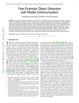 Few-Example Object Detection with Model Communication