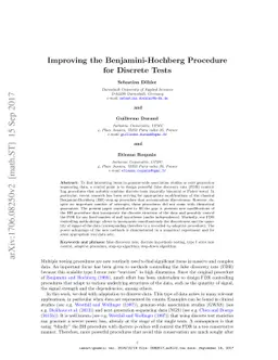 Improving the Benjamini-Hochberg Procedure for Discrete Tests