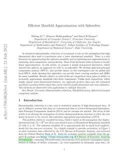 Efficient Manifold and Subspace Approximations with Spherelets