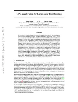 GPU-acceleration for Large-scale Tree Boosting