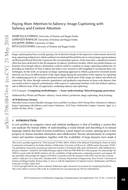 Paying More Attention to Saliency: Image Captioning with Saliency and
  Context Attention