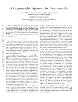 A Cryptographic Approach for Steganography
