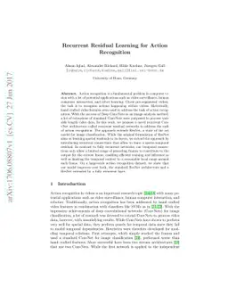 Recurrent Residual Learning for Action Recognition