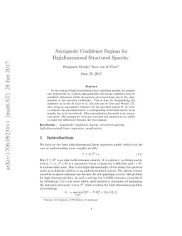 Asymptotic Confidence Regions for High-dimensional Structured Sparsity