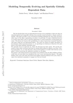 Modeling Temporally Evolving and Spatially Globally Dependent Data