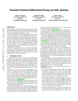 Towards Practical Differential Privacy for SQL Queries