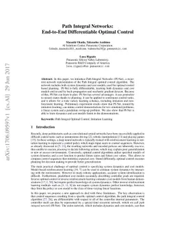 Path Integral Networks: End-to-End Differentiable Optimal Control