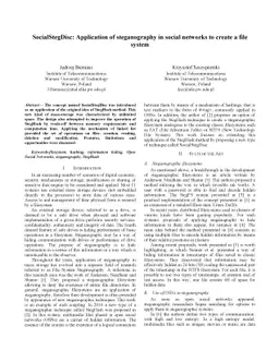 SocialStegDisc: Application of steganography in social networks to
  create a file system