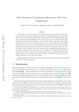 Data-dependent Generalization Bounds for Multi-class Classification