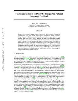 Teaching Machines to Describe Images via Natural Language Feedback