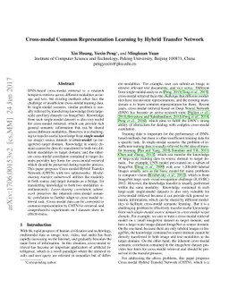 Cross-modal Common Representation Learning by Hybrid Transfer Network