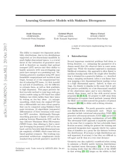 Learning Generative Models with Sinkhorn Divergences