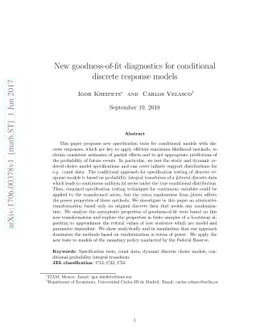 New goodness-of-fit diagnostics for conditional discrete response models