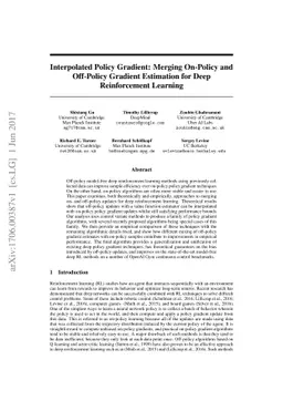 Interpolated Policy Gradient: Merging On-Policy and Off-Policy Gradient
  Estimation for Deep Reinforcement Learning