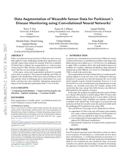 Data Augmentation of Wearable Sensor Data for Parkinson's Disease
  Monitoring using Convolutional Neural Networks