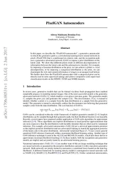 PixelGAN Autoencoders