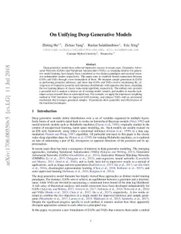 On Unifying Deep Generative Models