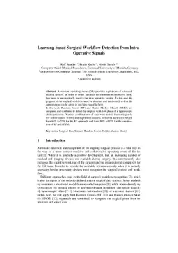 Learning-based Surgical Workflow Detection from Intra-Operative Signals