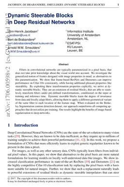 Dynamic Steerable Blocks in Deep Residual Networks