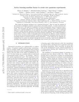 Active learning machine learns to create new quantum experiments