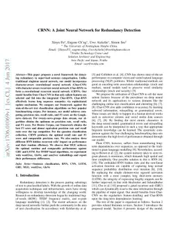 CRNN: A Joint Neural Network for Redundancy Detection