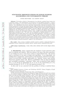 Stochastic Reformulations of Linear Systems: Algorithms and Convergence
  Theory