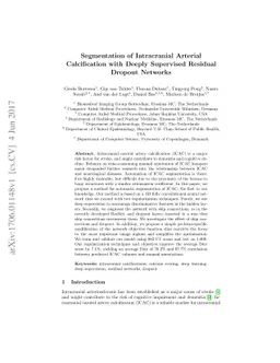 Segmentation of Intracranial Arterial Calcification with Deeply
  Supervised Residual Dropout Networks