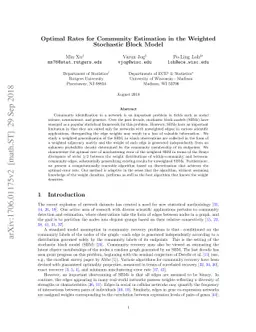 Optimal Rates for Community Estimation in the Weighted Stochastic Block
  Model