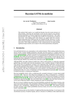 Bayesian LSTMs in medicine