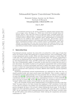 Submanifold Sparse Convolutional Networks